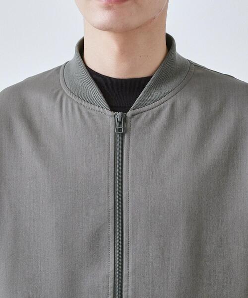 THE SHOP TK （ザ ショップ ティーケー ）の「FLEX LINE ストレッチリブブルゾン　ストレッチ/防シワ/マシンウォッシャブル/セットアップ可（ブルゾン・メンズ・グレー/ベージュ/ブラック・04/01/02/03）」の21枚目の写真