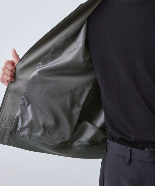 THE SHOP TK （ザ ショップ ティーケー ）の「FLEX LINE ストレッチリブブルゾン　ストレッチ/防シワ/マシンウォッシャブル/セットアップ可（ブルゾン・メンズ・グレー/ベージュ/ブラック・04/01/02/03）」の7枚目の写真
