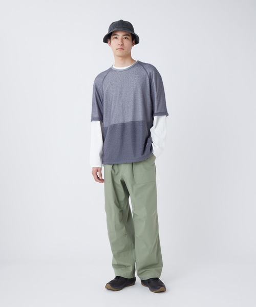 Snow Peak（スノーピーク）の「Snow Peak / Alpha Direct Short Sleeve T-Shirt アルファダイレクト 半袖 Tシャツ（Tシャツ/カットソー・メンズ・ライトグリーン/チャコール・M/L/S/XL）」の4枚目の写真