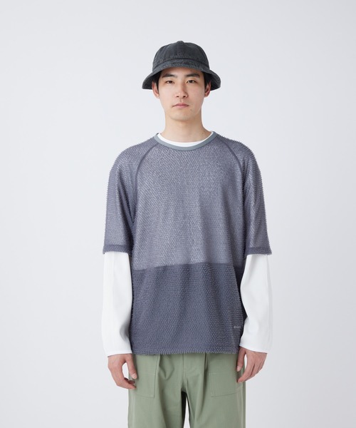 Snow Peak（スノーピーク）の「Snow Peak / Alpha Direct Short Sleeve T-Shirt アルファダイレクト 半袖 Tシャツ（Tシャツ/カットソー・メンズ・ライトグリーン/チャコール・M/L/S/XL）」の5枚目の写真