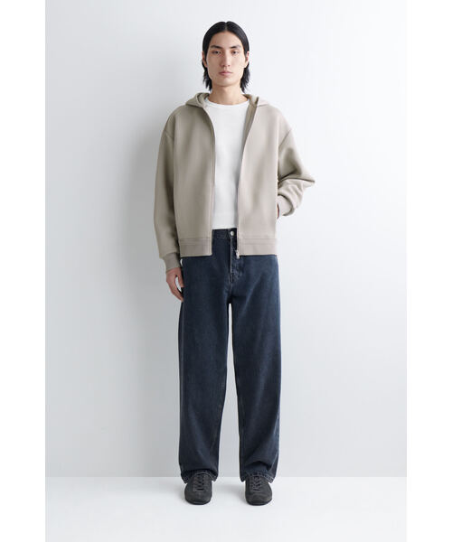 COS（コス）の「コットンピケ ジップアップ フーディー（パーカー・メンズ・グレー・M/L/XL/XS/S）」の4枚目の写真