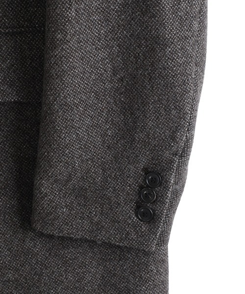 URU（ウル）の「URU / ウル：WOOL LIGHT TWEED - OVER JACKET：25FWLT01[COR]（テーラードジャケット・メンズ・ブラウン・2）」の5枚目の写真