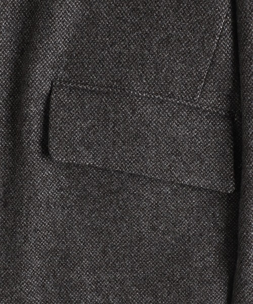 URU（ウル）の「URU / ウル：WOOL LIGHT TWEED - OVER JACKET：25FWLT01[COR]（テーラードジャケット・メンズ・ブラウン・2）」の6枚目の写真