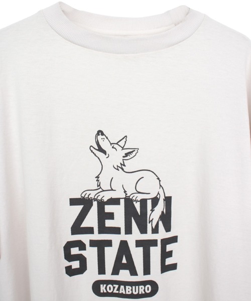 KOZABURO（コウザブロウ）の「【KOZABURO/コウザブロウ】ZENN STATE COLLEGE PRINT SHORT SLEEVE T-SHIRT（Tシャツ/カットソー・メンズ・ダークグレー/オフホワイト・2/1）」の5枚目の写真