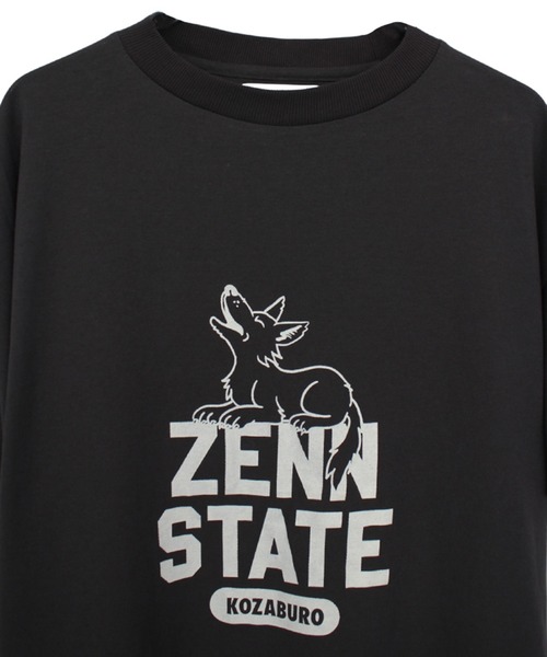 KOZABURO（コウザブロウ）の「【KOZABURO/コウザブロウ】ZENN STATE COLLEGE PRINT SHORT SLEEVE T-SHIRT（Tシャツ/カットソー・メンズ・ダークグレー/オフホワイト・2/1）」の6枚目の写真