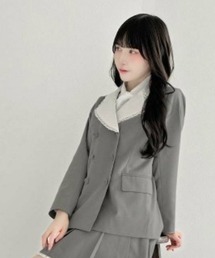 F i.n.t（フィント）の「【セットアップ対応】ダブル釦クレリックジャケット/fint フィント（その他アウター）」