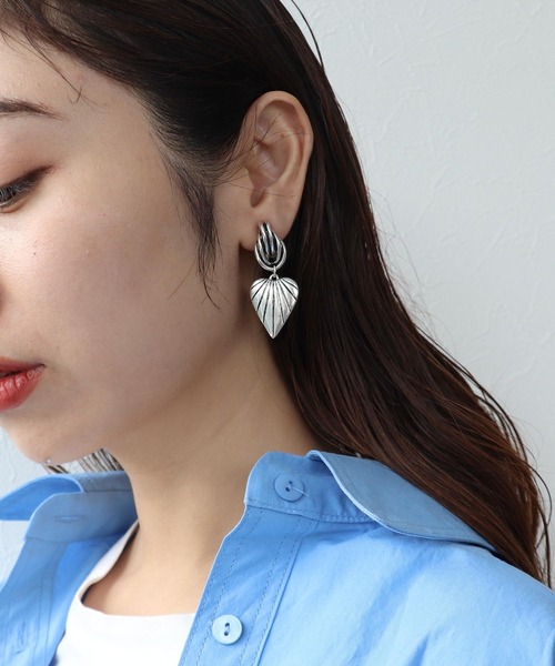 LIMITED NUMBER】エスニック風ハートイヤリング（イヤリング）｜Cepica