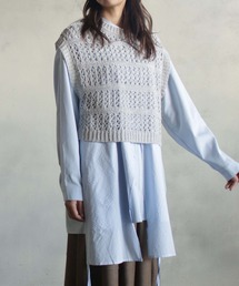 BITTOKO（ビットコ）の「透かし編みベスト（ベスト）」