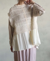 BITTOKO（ビットコ）の「透かし編みベスト（ベスト）」