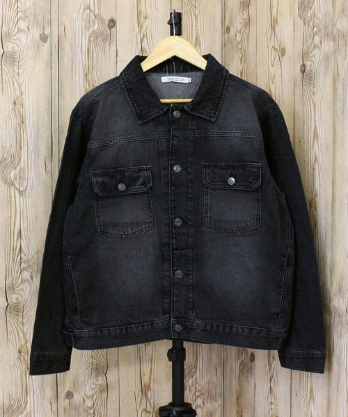 TopIsm(トップイズム)の「ビンテージウォッシュ デニムジャケットGジャン(デニムジャケット・メンズ・ネイビー/ブラック/ライトブルー/ライトグレー・M/L/LL)」の6枚目の写真