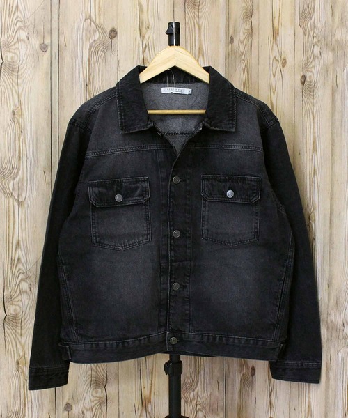 TopIsm(トップイズム)の「ビンテージウォッシュ デニムジャケットGジャン(デニムジャケット・メンズ・ネイビー/ブラック/ライトブルー/ライトグレー・M/L/LL)」の7枚目の写真