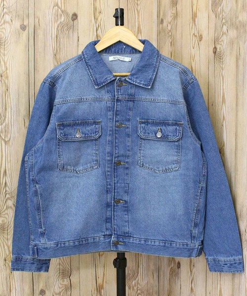 TopIsm(トップイズム)の「ビンテージウォッシュ デニムジャケットGジャン(デニムジャケット・メンズ・ネイビー/ブラック/ライトブルー/ライトグレー・M/L/LL)」の18枚目の写真