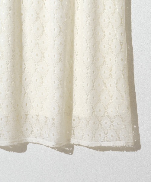 flower(フラワー)の「ブロッサムレーススカート(スカート・レディース・アイボリー/ブラック・FREE)」の5枚目の写真