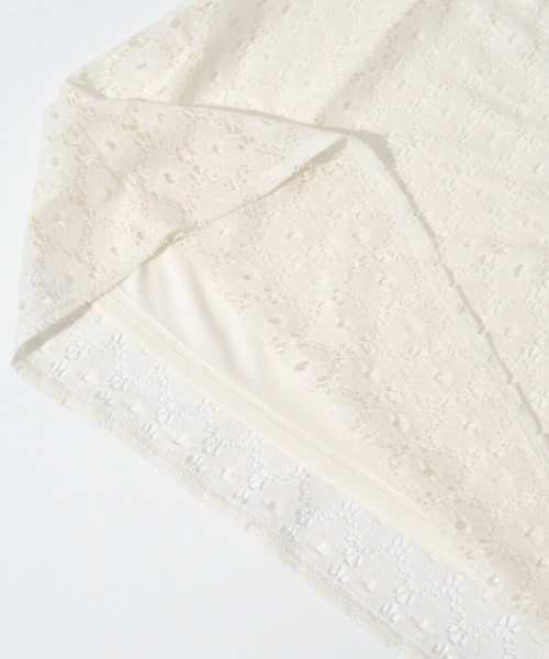 flower(フラワー)の「ブロッサムレーススカート(スカート・レディース・アイボリー/ブラック・FREE)」の6枚目の写真