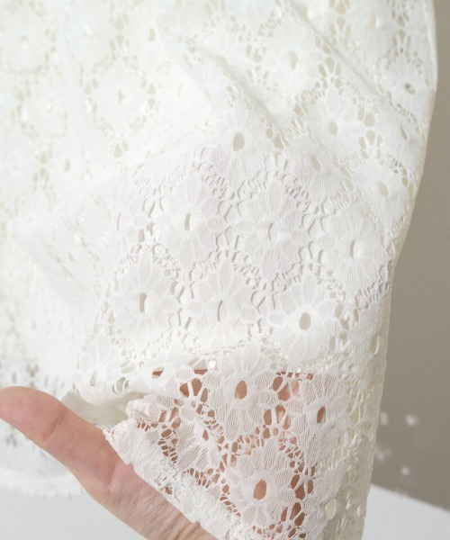 flower(フラワー)の「ブロッサムレーススカート(スカート・レディース・アイボリー/ブラック・FREE)」の7枚目の写真