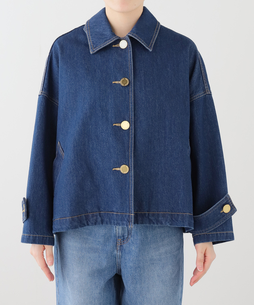Traditional Weatherwear（トラディショナルウェザーウェア）の「【TRADITIONAL WEATHERWEAR】MALTON B/T SHORT DENIM（デニムジャケット・レディース・ブルー・34/32）」の13枚目の写真