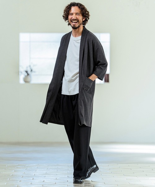 Magine(マージン)の「mp14655- Kersey Style Two Tuck Easy Wide Pants ワイドパンツ(MGN-261-015)(その他パンツ・メンズ・ベージュ/ブラック/ミックスグレー・48/46/44)」の8枚目の写真