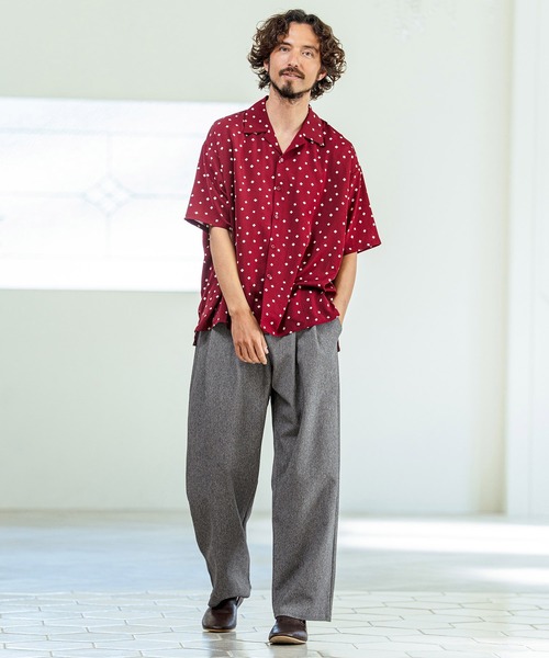 Magine(マージン)の「mp14655- Kersey Style Two Tuck Easy Wide Pants ワイドパンツ(MGN-261-015)(その他パンツ・メンズ・ベージュ/ブラック/ミックスグレー・48/46/44)」の12枚目の写真