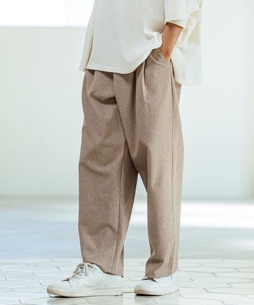 Magine(マージン)の「mp14655- Kersey Style Two Tuck Easy Wide Pants ワイドパンツ(MGN-261-015)(その他パンツ・メンズ・ベージュ/ブラック/ミックスグレー・48/46/44)」の15枚目の写真