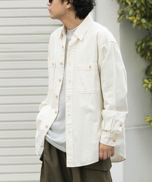 FORK&SPOON（フォークアンドスプーン）の「FORK&SPOON　ダブルポケットシャンブレーシャツ（シャツ/ブラウス・メンズ・ブルー/アイボリー・5/4）」の14枚目の写真