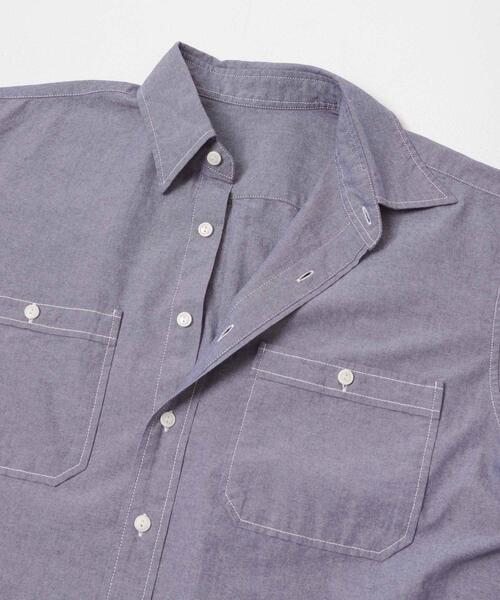 FORK&SPOON（フォークアンドスプーン）の「FORK&SPOON　ダブルポケットシャンブレーシャツ（シャツ/ブラウス・メンズ・ブルー/アイボリー・5/4）」の19枚目の写真