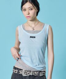 SEQUENZ（シークエンズ）の「【sqnz/エスキュンズ】※WEB限定 / シアーレイヤード / レディースタンクトップ / sqnz sheer layered tank（タンクトップ）」