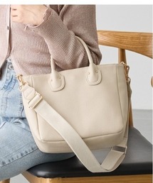 LASIEM（ラシエム）の「ショルダーバッグ ミニトートバッグ レディース ポシェット 軽量 インナーバッグ 本革 レザー ビジネス 通勤（ショルダーバッグ）」