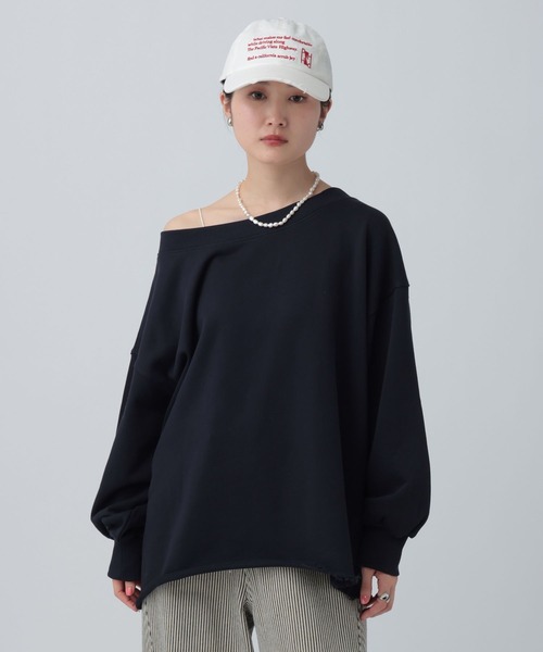 LEPSIM（レプシィム）の「オフショルプルオーバー　639511（Tシャツ/カットソー・レディース・ネイビー/ライトブルー/グレー・FREE）」の3枚目の写真