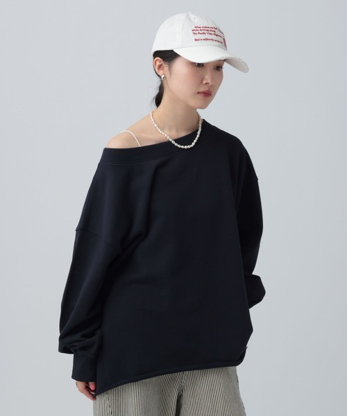 LEPSIM（レプシィム）の「オフショルプルオーバー　639511（Tシャツ/カットソー・レディース・ネイビー/ライトブルー/グレー・FREE）」の16枚目の写真
