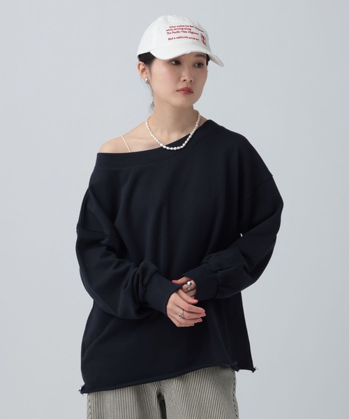 LEPSIM（レプシィム）の「オフショルプルオーバー　639511（Tシャツ/カットソー・レディース・ネイビー/ライトブルー/グレー・FREE）」の17枚目の写真