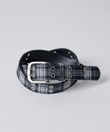 kutir | 【8周年限定アイテム】CHECK DESIGN GROMMET BELT/チェックデザインハトメベルト(ベルト)