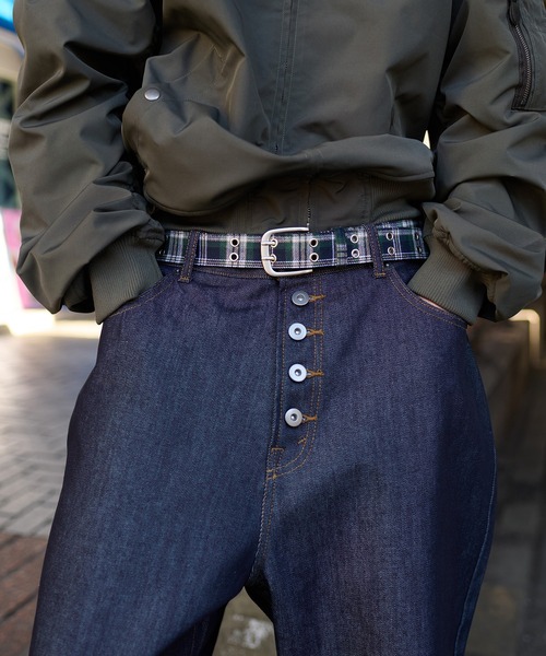 kutir(クティール)の「【8周年限定アイテム】CHECK DESIGN GROMMET BELT/チェックデザインハトメベルト(ベルト・メンズ・ブラウン/グリーン/ブラック・FREE)」の11枚目の写真