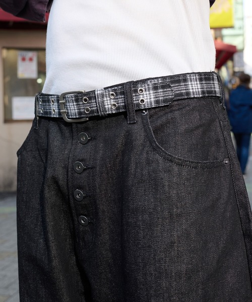 kutir(クティール)の「【8周年限定アイテム】CHECK DESIGN GROMMET BELT/チェックデザインハトメベルト(ベルト・メンズ・ブラウン/グリーン/ブラック・FREE)」の6枚目の写真