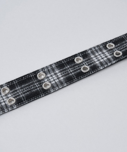 kutir(クティール)の「【8周年限定アイテム】CHECK DESIGN GROMMET BELT/チェックデザインハトメベルト(ベルト・メンズ・ブラウン/グリーン/ブラック・FREE)」の21枚目の写真