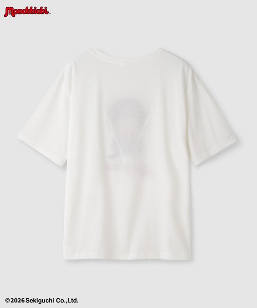 Mac-House(マックハウス)の「【 Monchhichi / モンチッチ 】 サガラ刺繍Tシャツ アクリルキーホルダー付き(Tシャツ/カットソー・レディース・ホワイト/ピンク/ブラウン/オートミール/ブルー・M/L)」の6枚目の写真