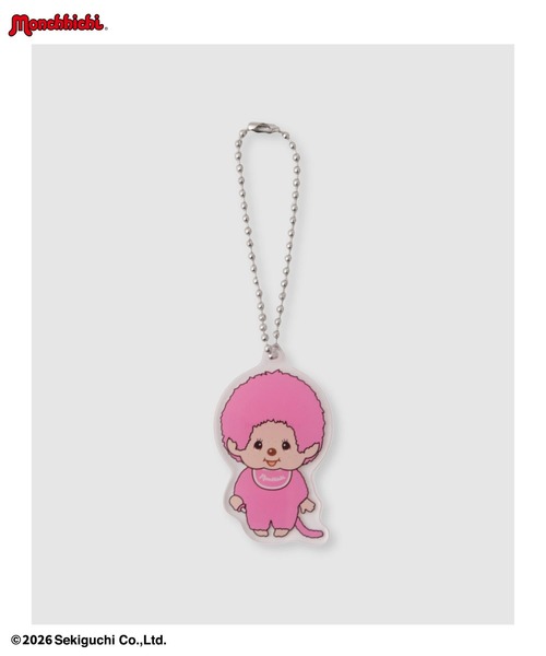 Mac-House(マックハウス)の「【 Monchhichi / モンチッチ 】 サガラ刺繍Tシャツ アクリルキーホルダー付き(Tシャツ/カットソー・レディース・ホワイト/ピンク/ブラウン/オートミール/ブルー・M/L)」の11枚目の写真