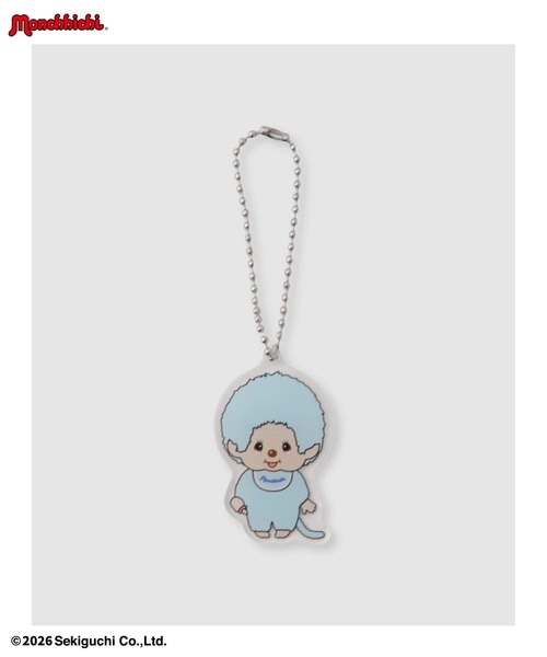 Mac-House(マックハウス)の「【 Monchhichi / モンチッチ 】 サガラ刺繍Tシャツ アクリルキーホルダー付き(Tシャツ/カットソー・レディース・ホワイト/ピンク/ブラウン/オートミール/ブルー・M/L)」の12枚目の写真