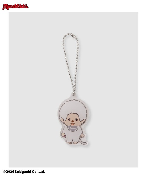 Mac-House(マックハウス)の「【 Monchhichi / モンチッチ 】 サガラ刺繍Tシャツ アクリルキーホルダー付き(Tシャツ/カットソー・レディース・ホワイト/ピンク/ブラウン/オートミール/ブルー・M/L)」の13枚目の写真
