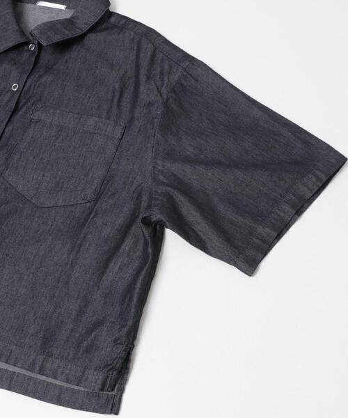 ITEMS URBANRESEARCH（アイテムズ アーバンリサーチ）の「レーヨンデニム半袖シャツ（シャツ/ブラウス・レディース・ブラック/ワンウォッシュ・FREE）」の19枚目の写真