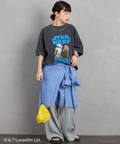 GOOD ROCK SPEED（グッドロックスピード）の「【WEB先行予約】[GOOD ROCK SPEED/グッドロックスピード] 別注 / STAR WARS / R2-D2 / EWOK / プリントTシャツ / ディズニー（Tシャツ/カットソー・レディース・チャコール・M/XL/L）」の7枚目の写真