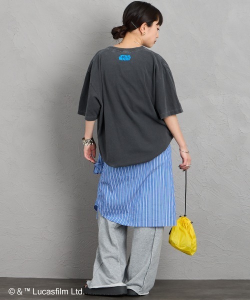 GOOD ROCK SPEED（グッドロックスピード）の「【WEB先行予約】[GOOD ROCK SPEED/グッドロックスピード] 別注 / STAR WARS / R2-D2 / EWOK / プリントTシャツ / ディズニー（Tシャツ/カットソー・レディース・チャコール・M/XL/L）」の8枚目の写真