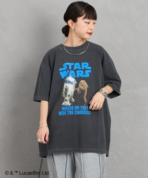 GOOD ROCK SPEED（グッドロックスピード）の「【WEB先行予約】[GOOD ROCK SPEED/グッドロックスピード] 別注 / STAR WARS / R2-D2 / EWOK / プリントTシャツ / ディズニー（Tシャツ/カットソー・レディース・チャコール・M/XL/L）」の9枚目の写真