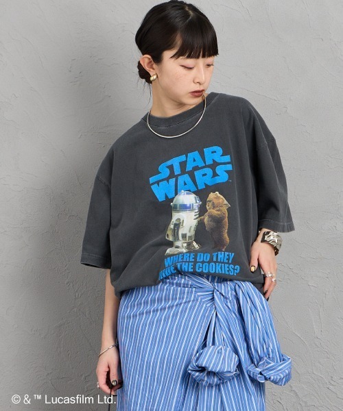 GOOD ROCK SPEED（グッドロックスピード）の「【WEB先行予約】[GOOD ROCK SPEED/グッドロックスピード] 別注 / STAR WARS / R2-D2 / EWOK / プリントTシャツ / ディズニー（Tシャツ/カットソー・レディース・チャコール・M/XL/L）」の4枚目の写真