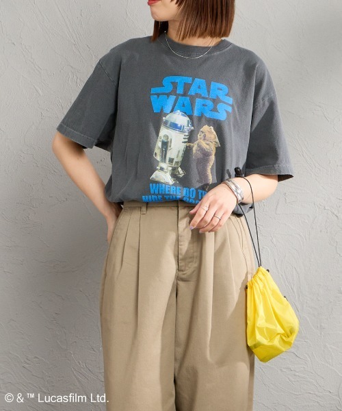 GOOD ROCK SPEED（グッドロックスピード）の「[GOOD ROCK SPEED/グッドロックスピード] 別注 / STAR WARS / R2-D2 / EWOK / プリントTシャツ / ディズニー【追加】（Tシャツ/カットソー・レディース・チャコール・M/XL/L）」の22枚目の写真