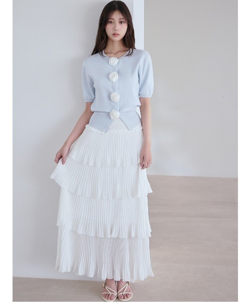 SNIDEL【WEB限定/ROSE Collection】モチーフボタンニットカーディガン（カーディガン/ボレロ）