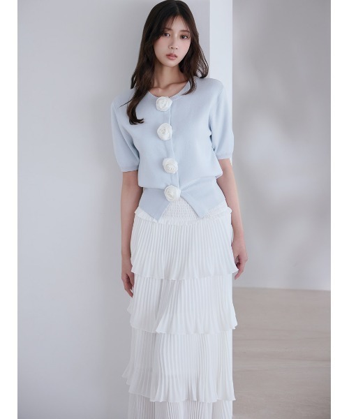 スナイデル ❣️限定ROSE Collectionモチーフボタンニットカーディガン WEB限定/ROSE Collection】モチーフボタンニットカーディガン(ニット