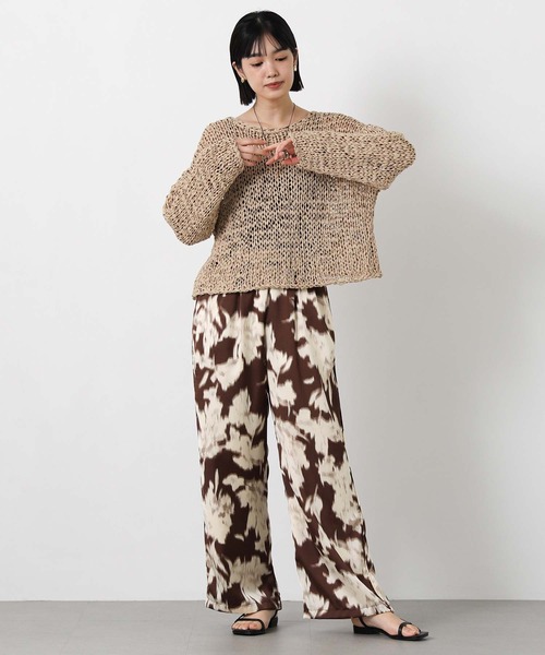 Gready Brilliant（グレディブリリアン）の「ぼかしフラワーワイドパンツ（その他パンツ・レディース・ブラウン系/イエロー系・FREE）」の6枚目の写真