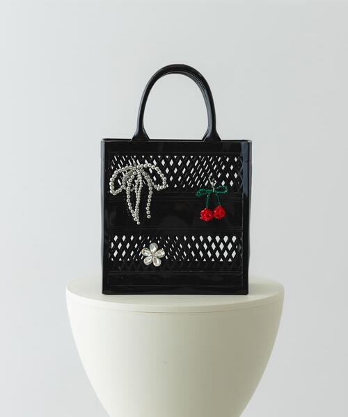 RODE SKO（ロデスコ）の「チャームセットジェリーバッグ（ハンドバッグ・レディース・クリア/ライトブルー/ブラック・ONE）」の10枚目の写真