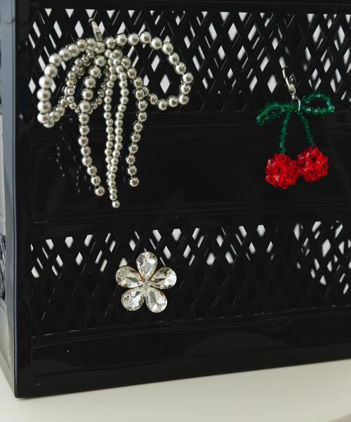 RODE SKO（ロデスコ）の「チャームセットジェリーバッグ（ハンドバッグ・レディース・クリア/ライトブルー/ブラック・ONE）」の13枚目の写真