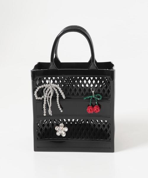 RODE SKO（ロデスコ）の「チャームセットジェリーバッグ（ハンドバッグ・レディース・クリア/ライトブルー/ブラック・ONE）」の14枚目の写真